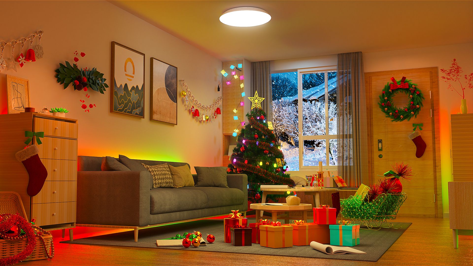 Lumary Smart Ceiling Lights to Decorate Your Home at Christmas