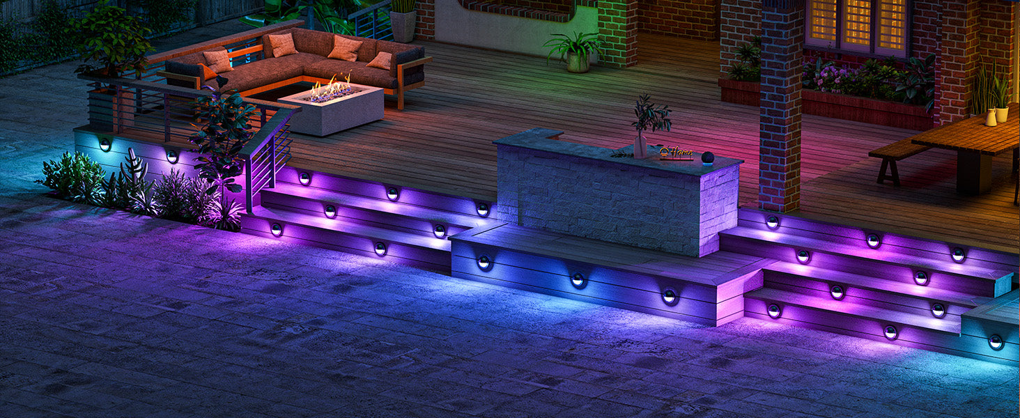 Lumary Smart LED Deck Light Placement Spacing