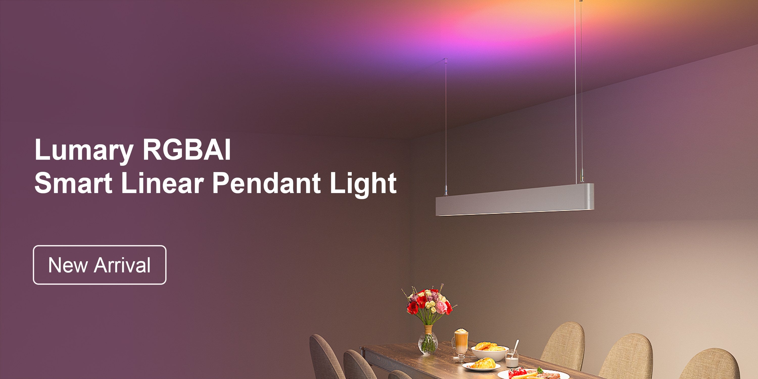 Experience a dynamic dining scene with Smart Linear Lights!