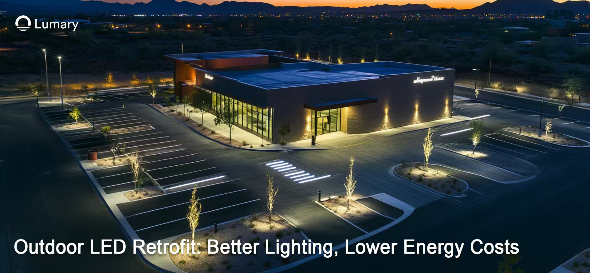 Outdoor LED Retrofit for a Commercial Building