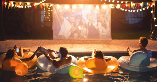 DIY Makeover of Outdoor Movie Theater Using Smart String Lights