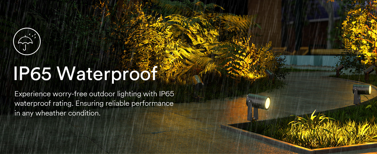 Intelligent lighting fixtures IP65 waterproof rating