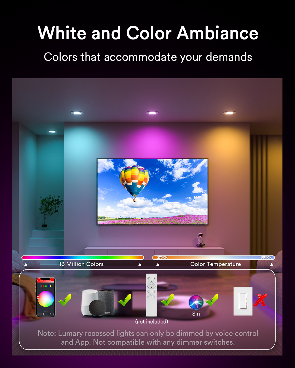 Canless recessed lighting online color changing