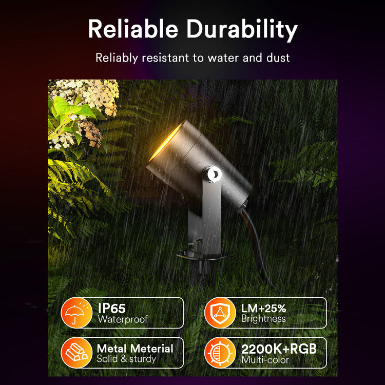 Lumary Smart Landscape Spotlight IP65 waterproof, 2200K to 6500K adjustable lighting