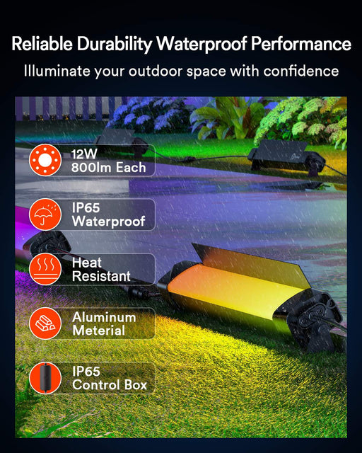 Lumary RGBAI Smart Outdoor Lights Bar 4 PACK