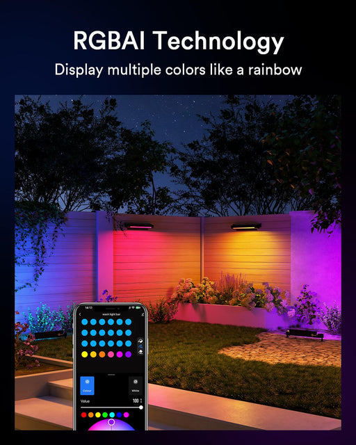Lumary RGBAI Smart Outdoor Lights Bar 4 PACK