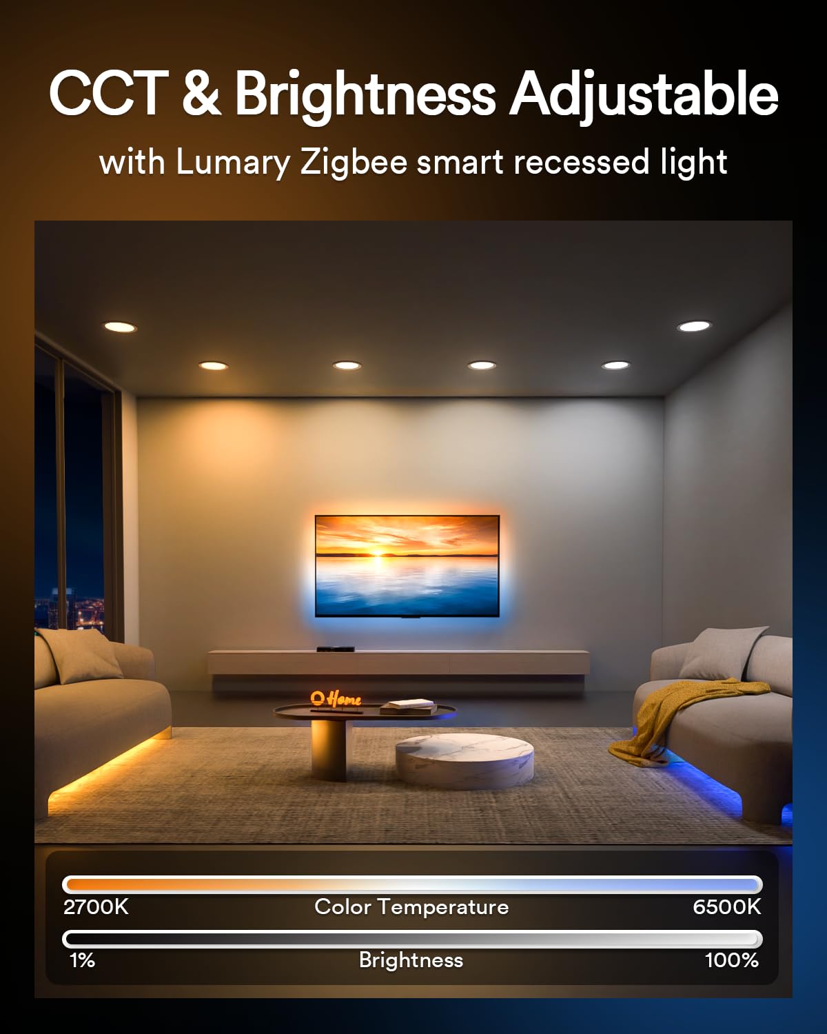 Lumary Zigbee Smart Recessed Lighting HDMI Sync Box Kit