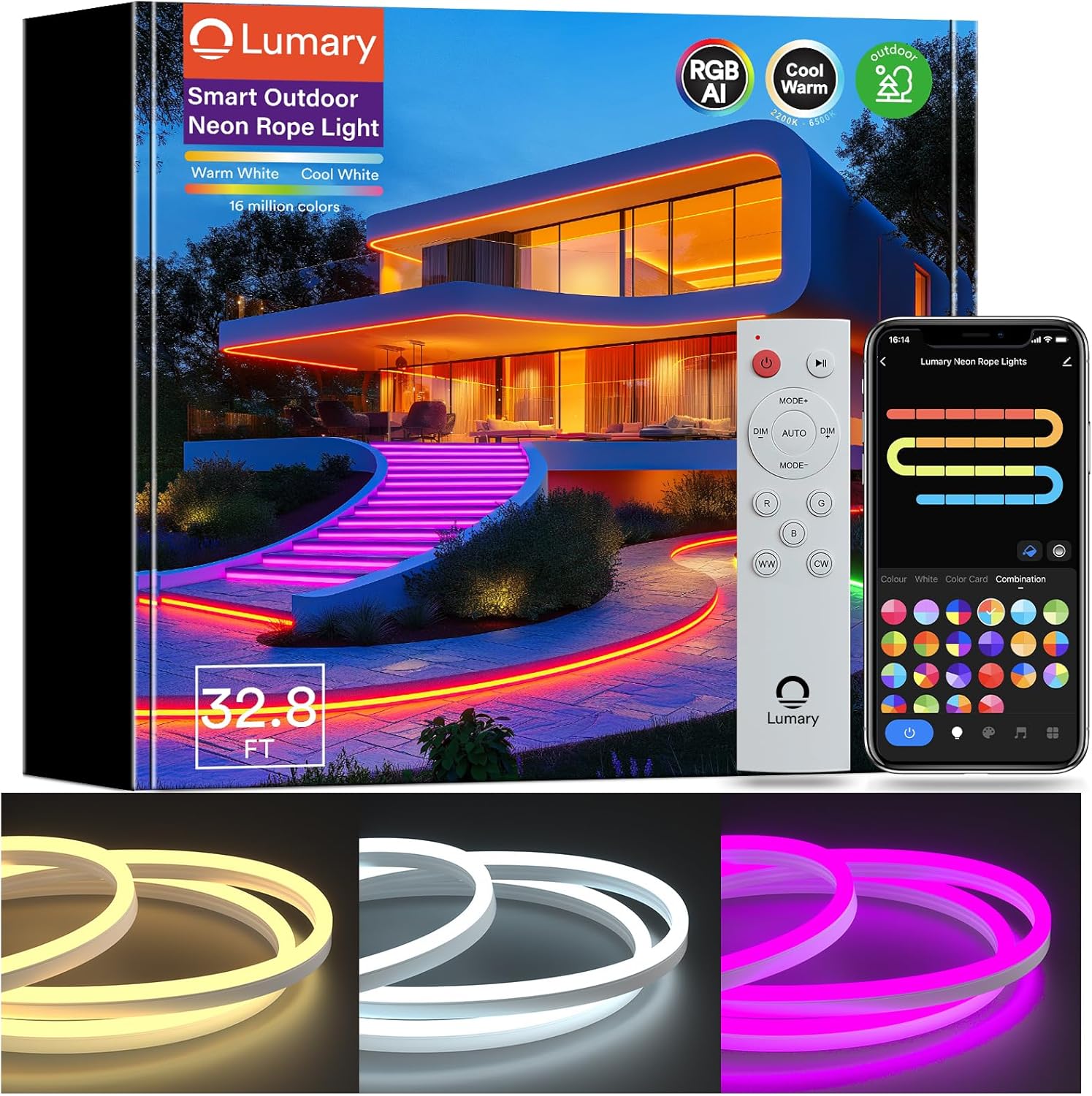 Lumary Smart Outdoor Neon Rope Lights