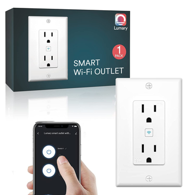 Lumary Smart Wi-Fi Wall Plug Wi-Fi Smart Home Outlet Socket