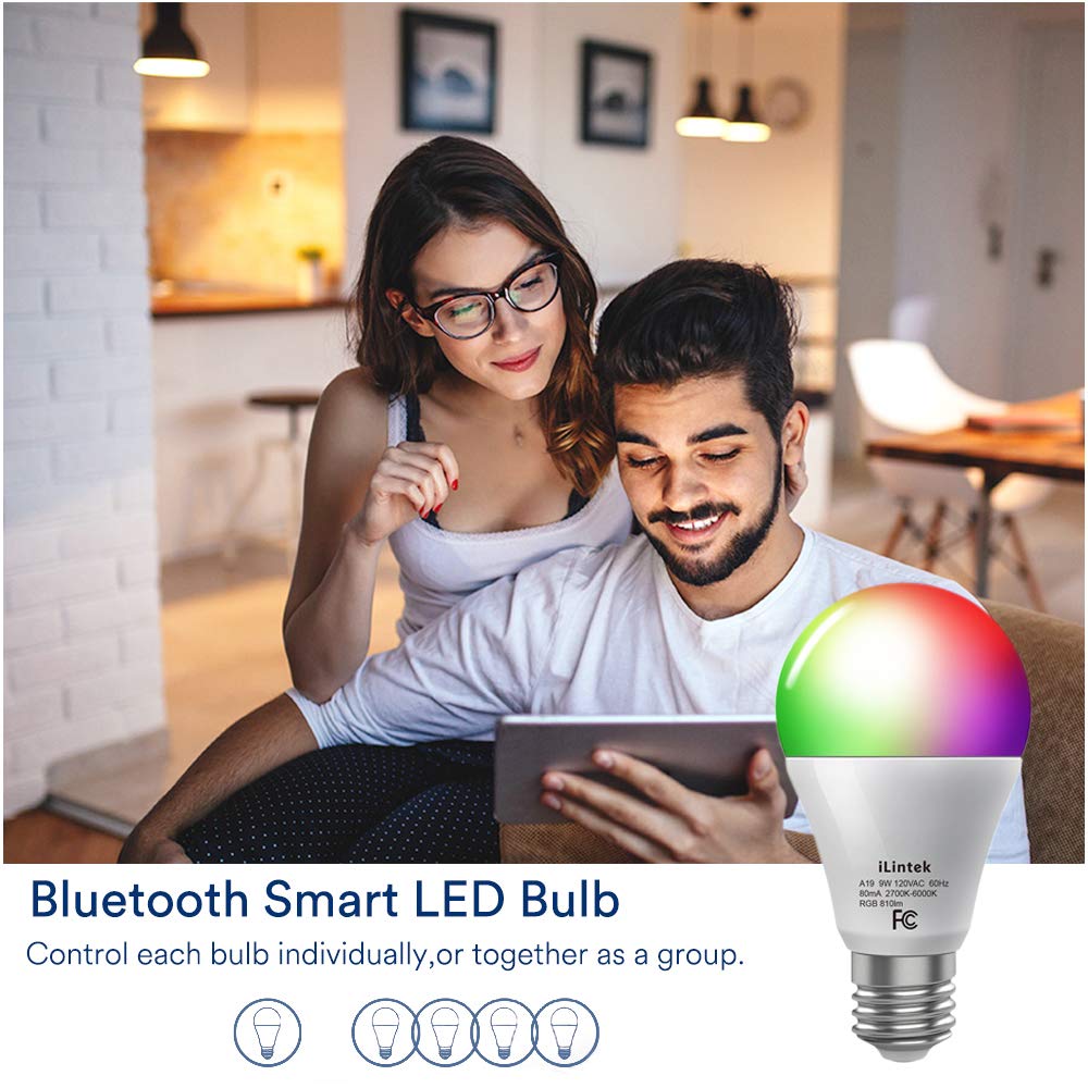 iLintek A19 Bluetooth LED Bulb (1 Pack)