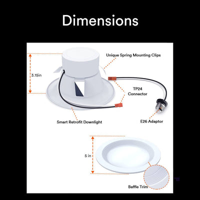 Smart LED can lights 4 inch Lumary smary recessed lighting