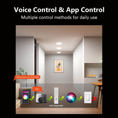 lumary smart disk light with app control/ voice control