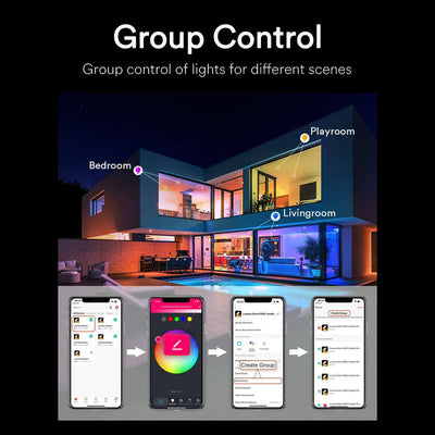 Lumary smart led wifi light with group control