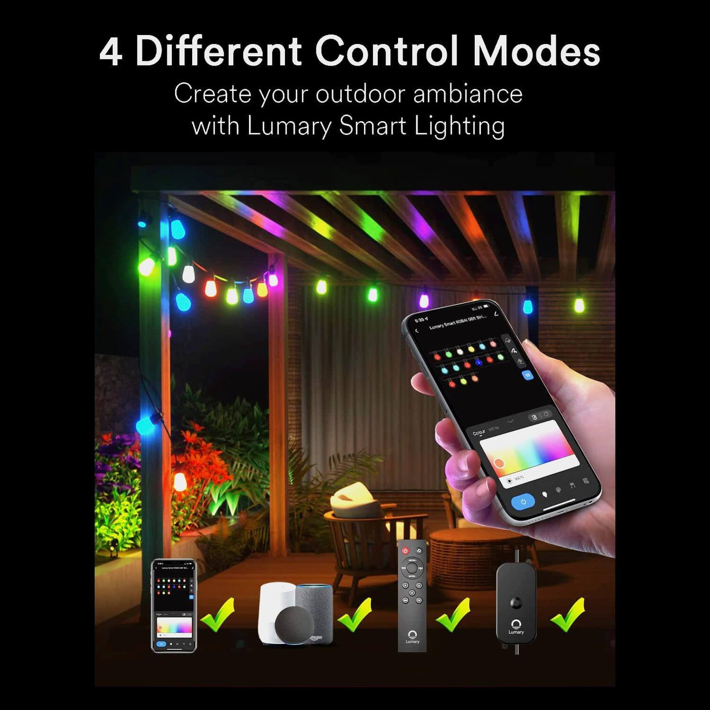 Lumary Smart LED WIFI RGBAI string light