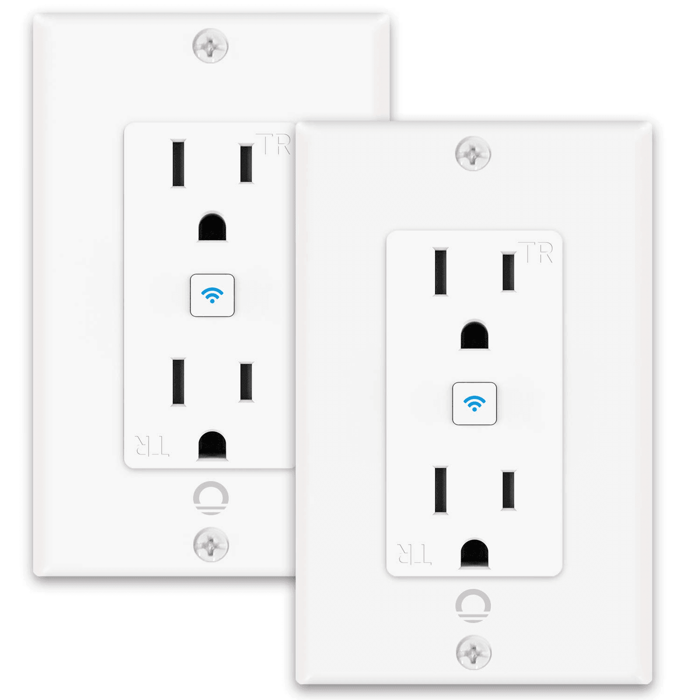 Lumary Smart Wi-Fi Outlet in Wall Plug Works with Alexa & Google Assistant 2PCS