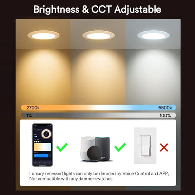 RGB WW Smart Recessed Lights soffit lighting