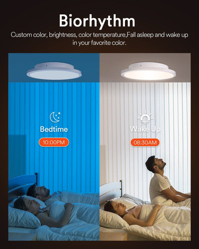 Lumary Smart Ceiling Light Flush Mount RGBWW Low Profile Ambient Light Fixture 