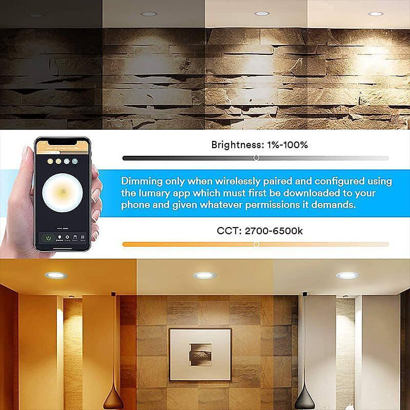 Smart Recessed Lighting 4 inch Dimmable LED Can Lights Alexa