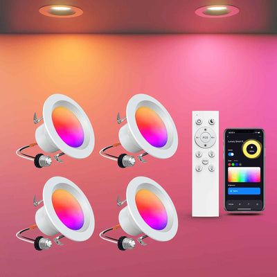 Lumary smart recessed led can lights 16 milion color change can lights