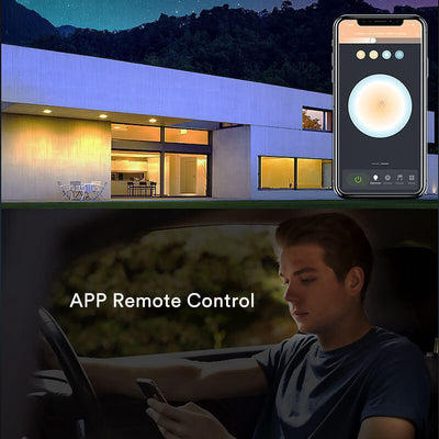 Smart recessed lighting Lumary remote control can light