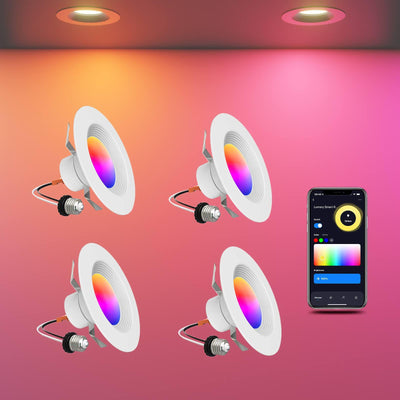 Smart recessed lighting16 million colors change dimmable Recessed can light
